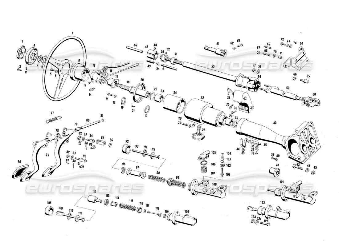 a part diagram from the maserati mexico parts catalogue