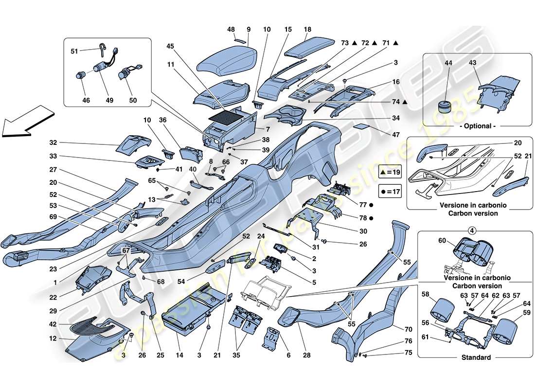 a part diagram from the ferrari ff parts catalogue