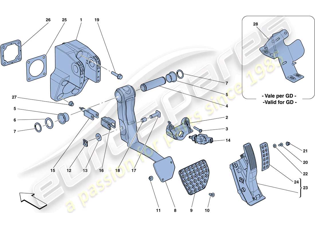 part diagram containing part number 261612