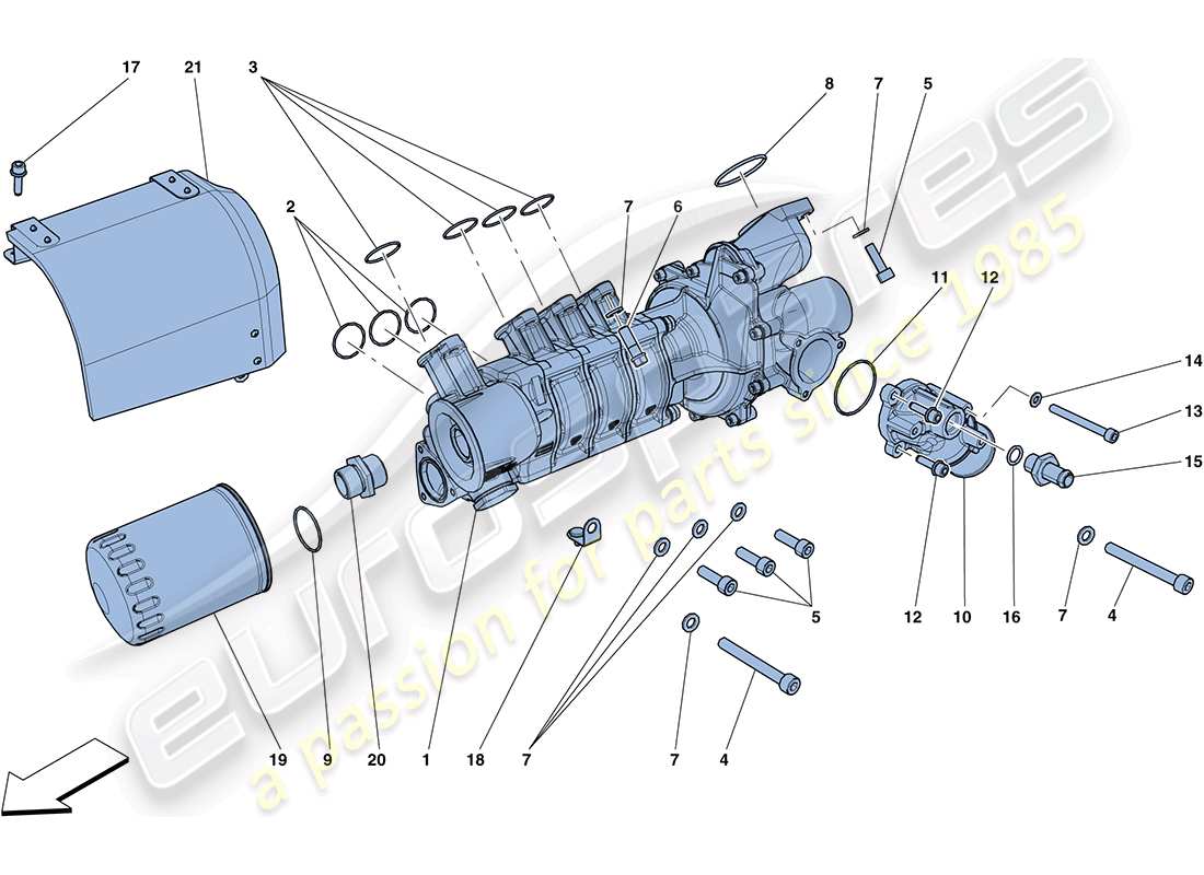 a part diagram from the Ferrari FF (Europe) parts catalogue