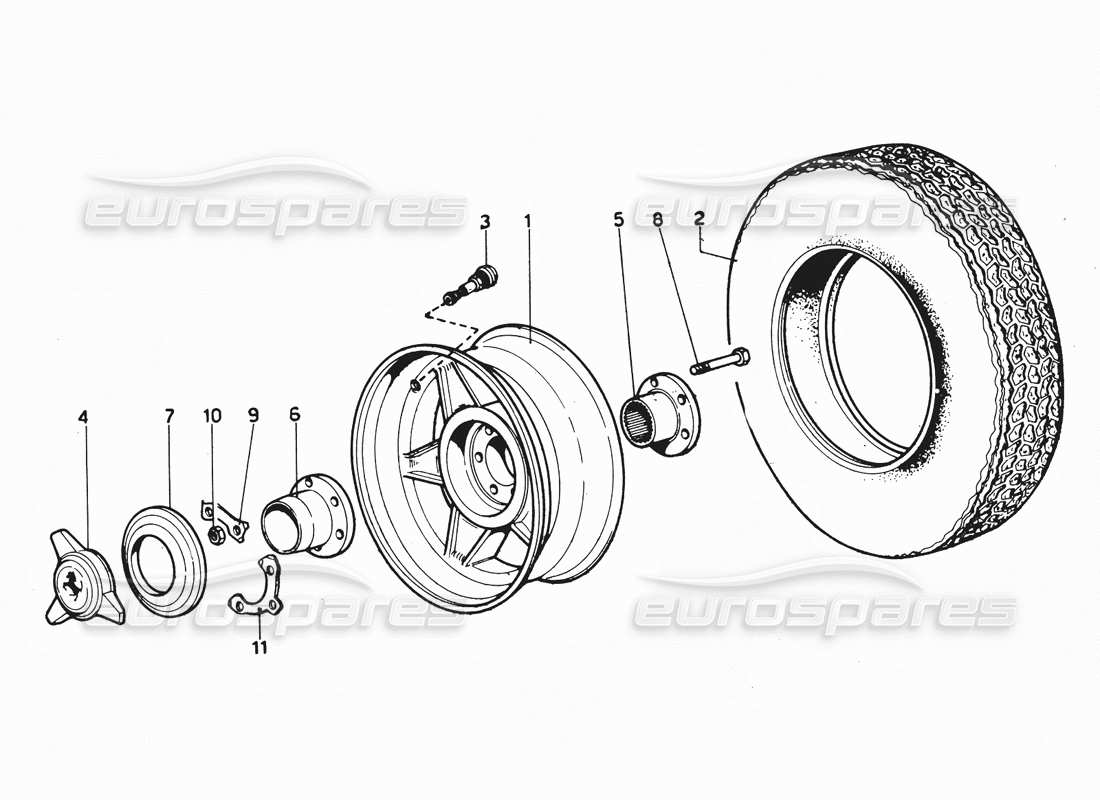 VIEW PARTS DIAGRAMS FROM THE FERRARI 330 AND 365 PARTS CATALOGUE a part diagram from the ferrari 330 and 365 parts catalogue