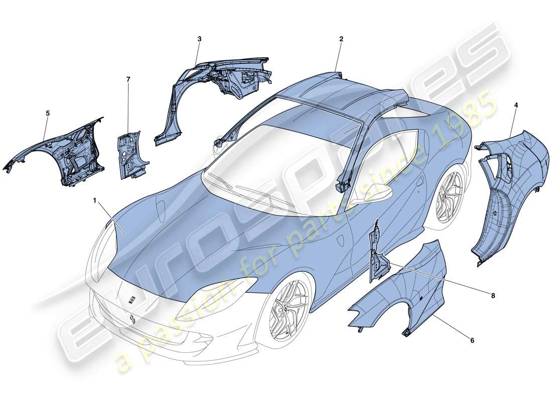 a part diagram from the Ferrari 812 Superfast (USA) parts catalogue