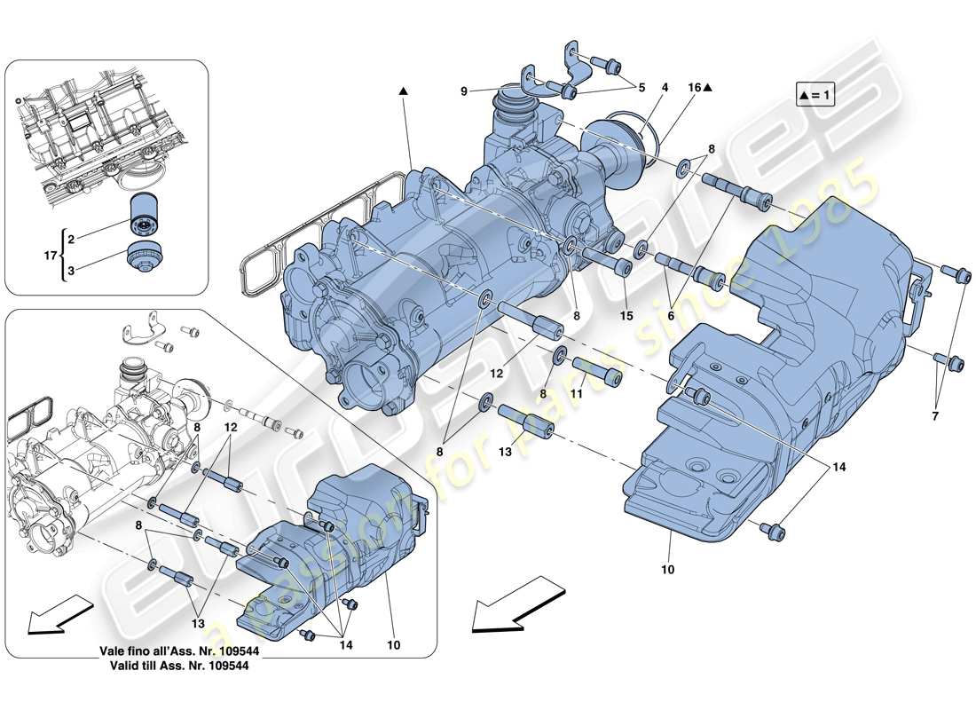 a part diagram from the ferrari f12 berlinetta (rhd) parts catalogue