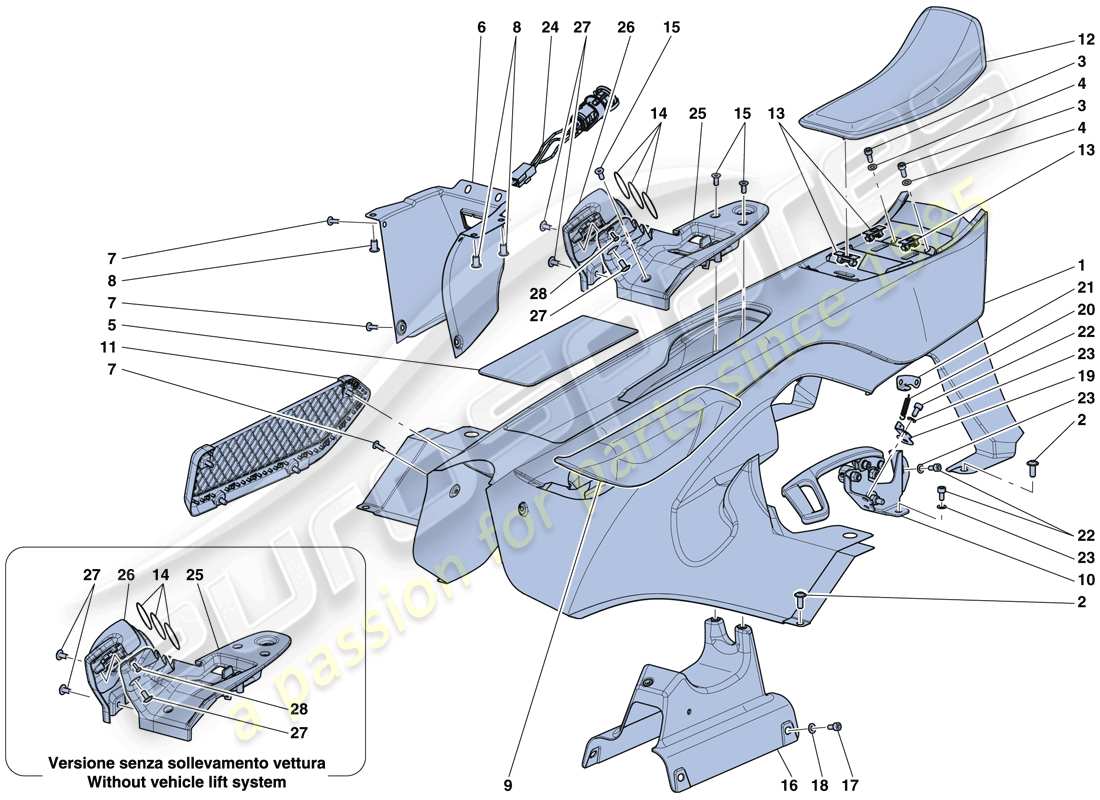 a part diagram from the ferrari laferrari parts catalogue