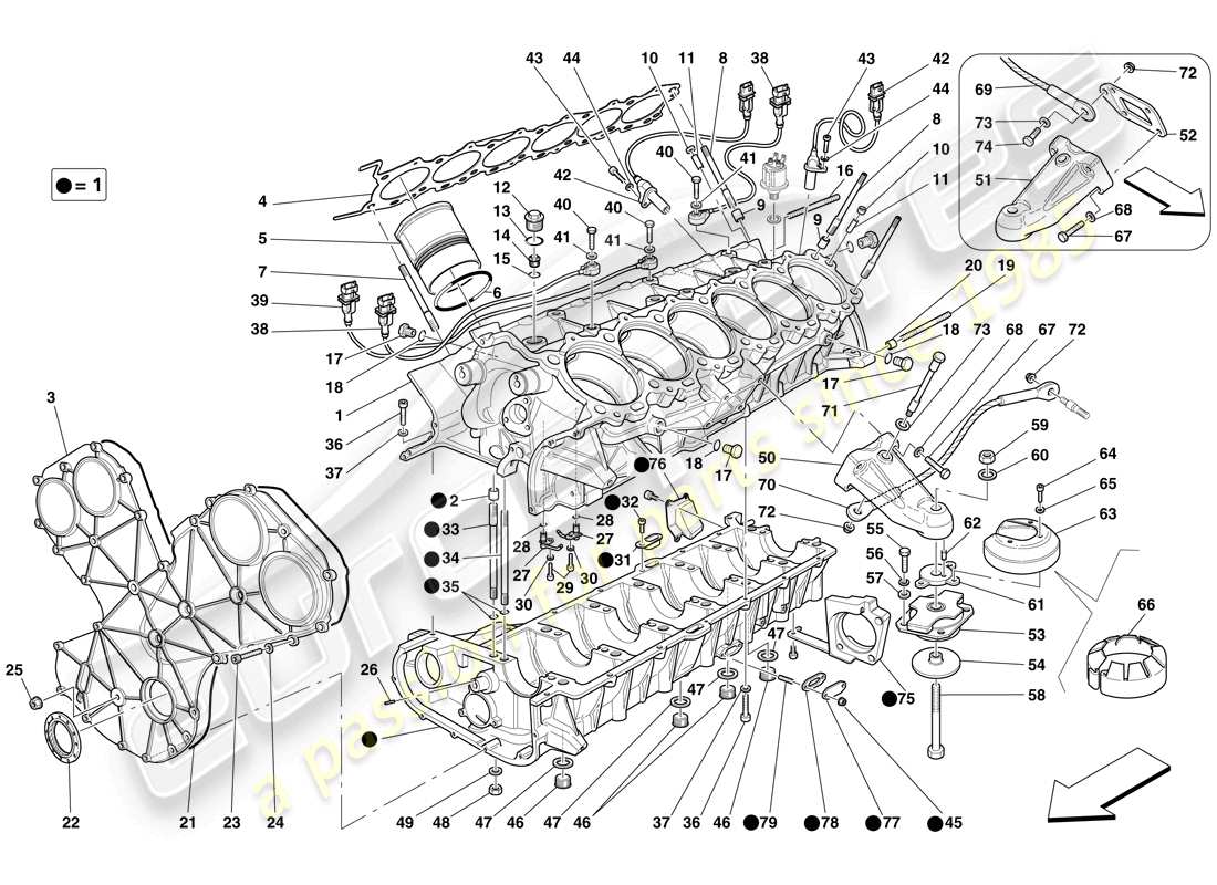 a part diagram from the maserati mc12 parts catalogue