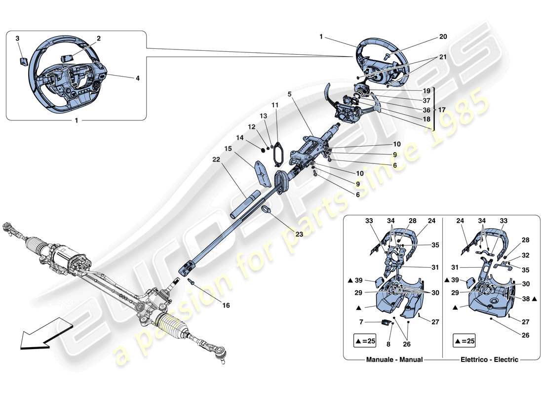 a part diagram from the ferrari 812 superfast (rhd) parts catalogue
