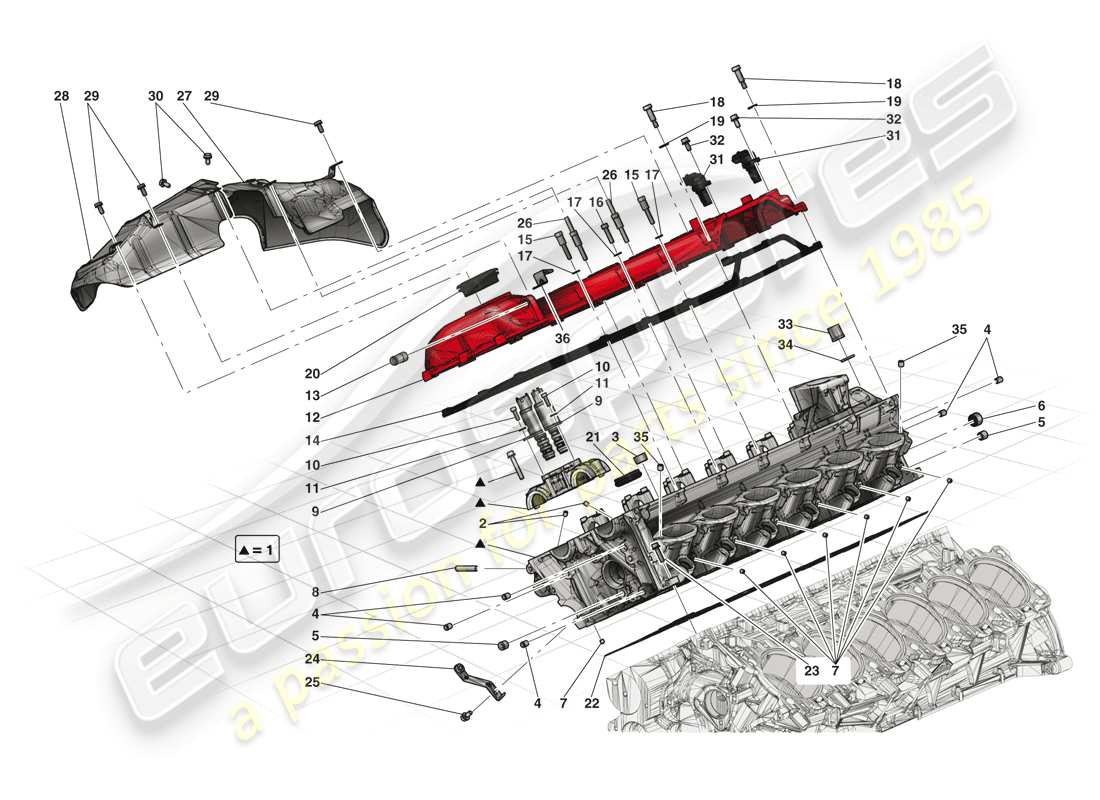 a part diagram from the ferrari laferrari (europe) parts catalogue