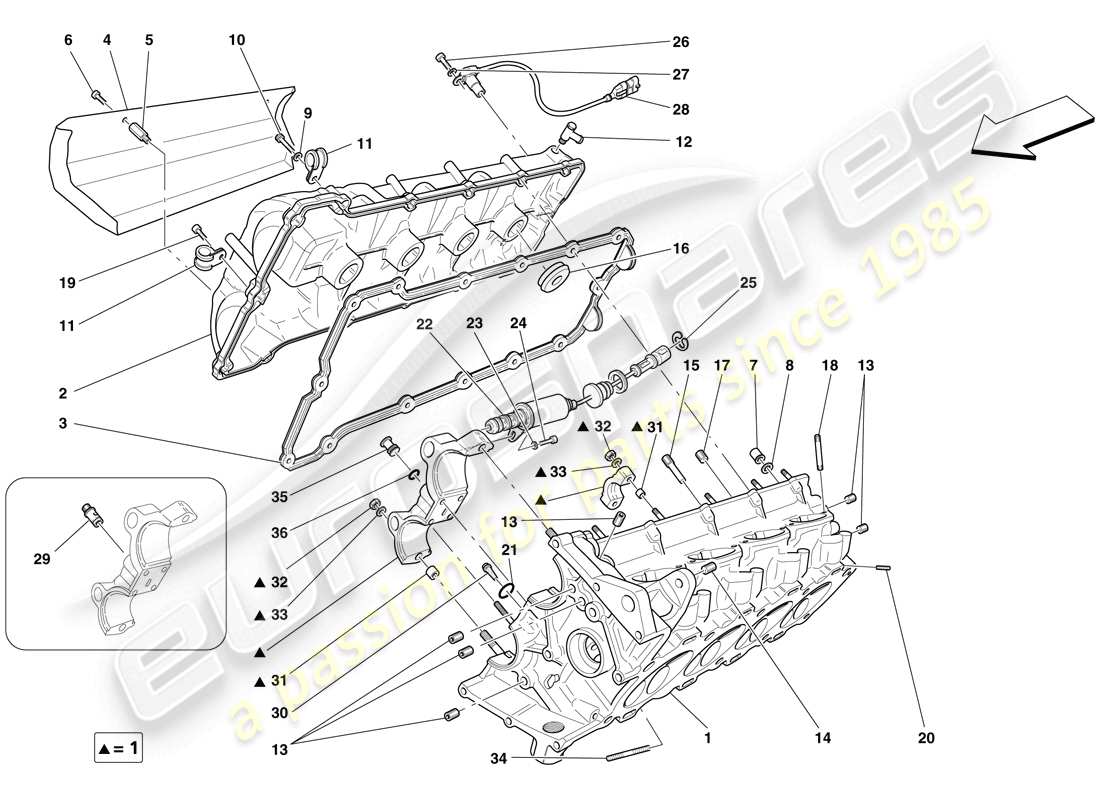 a part diagram from the ferrari 430 parts catalogue