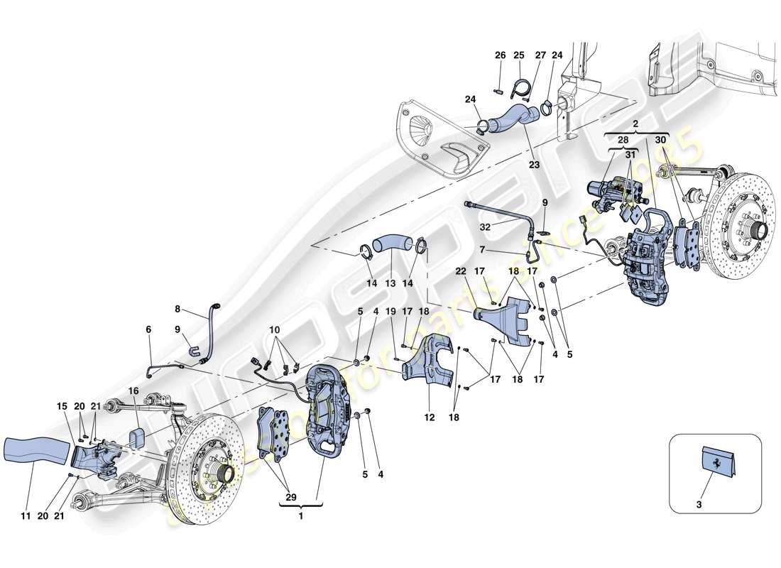 a part diagram from the ferrari laferrari aperta (europe) parts catalogue