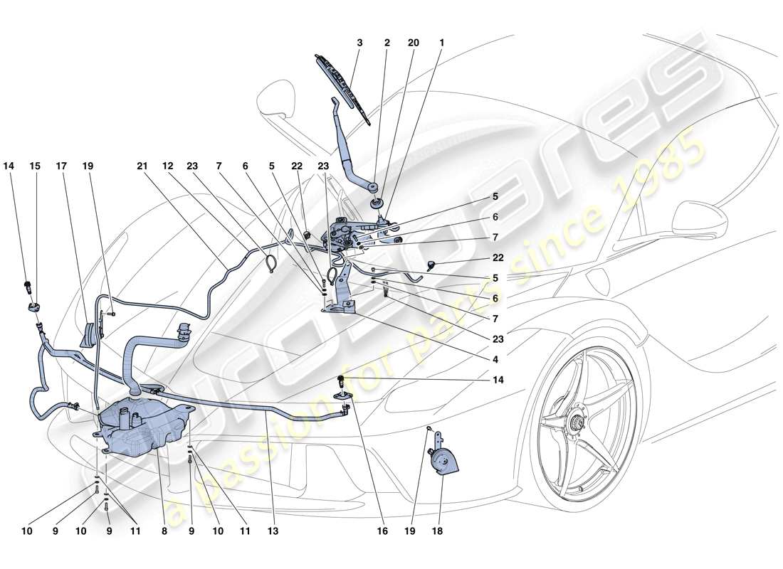 a part diagram from the ferrari laferrari aperta (europe) parts catalogue