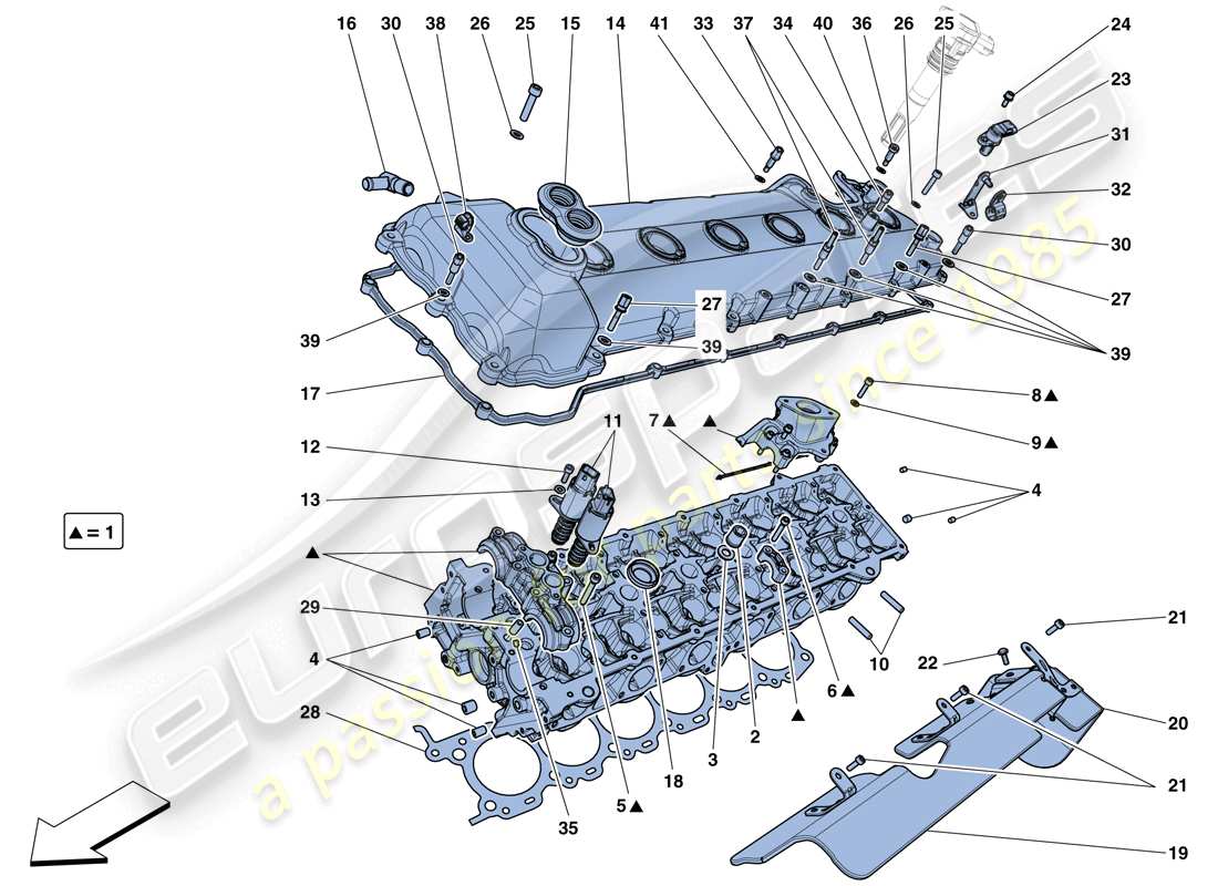 a part diagram from the Ferrari F12 TDF (RHD) parts catalogue