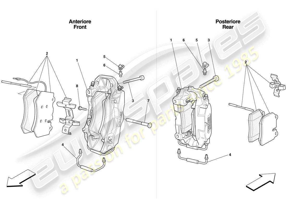 VIEW PARTS DIAGRAMS FROM THE FERRARI 430 PARTS CATALOGUE a part diagram from the ferrari 430 parts catalogue