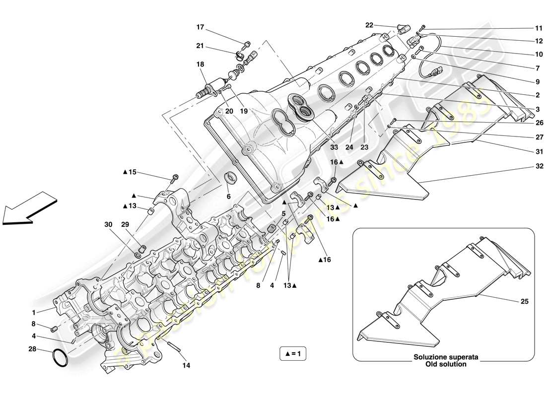a part diagram from the ferrari 599 parts catalogue