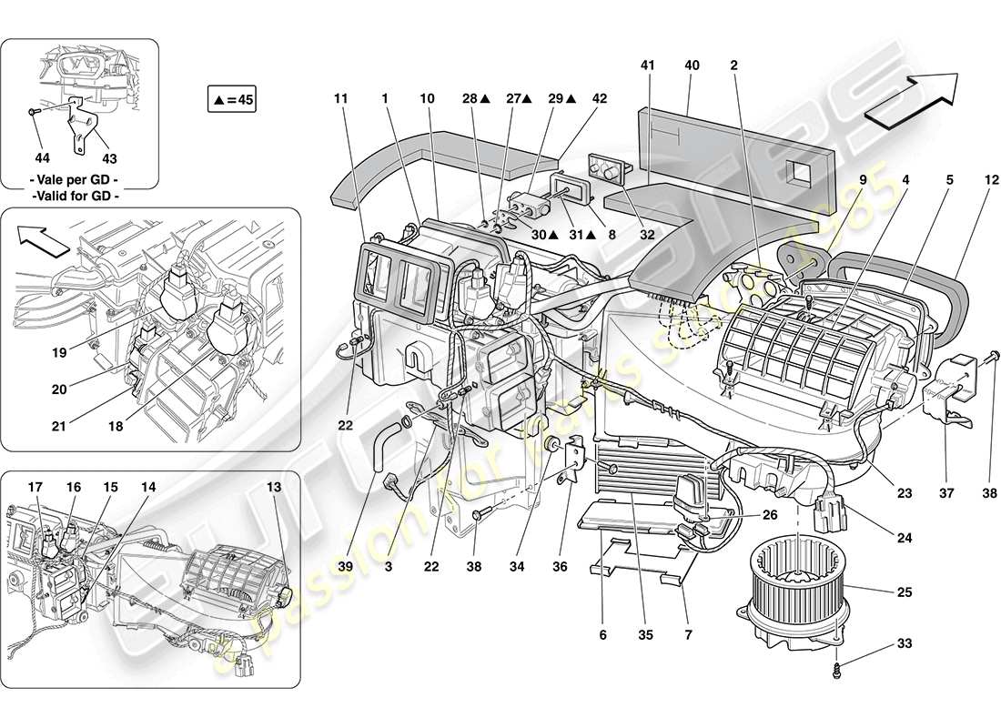 a part diagram from the Ferrari California (Europe) parts catalogue