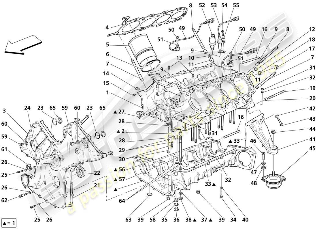 a part diagram from the maserati 4200 parts catalogue