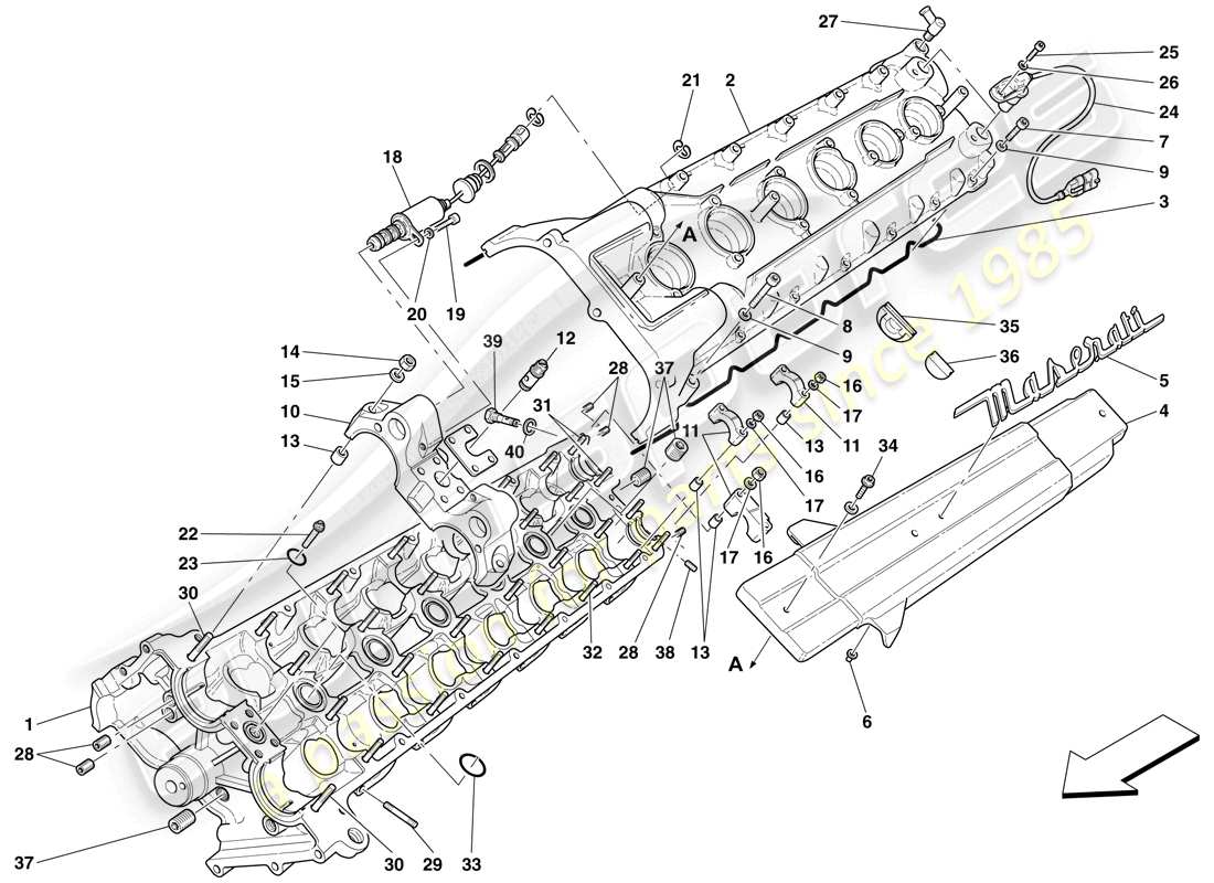 a part diagram from the maserati mc12 parts catalogue