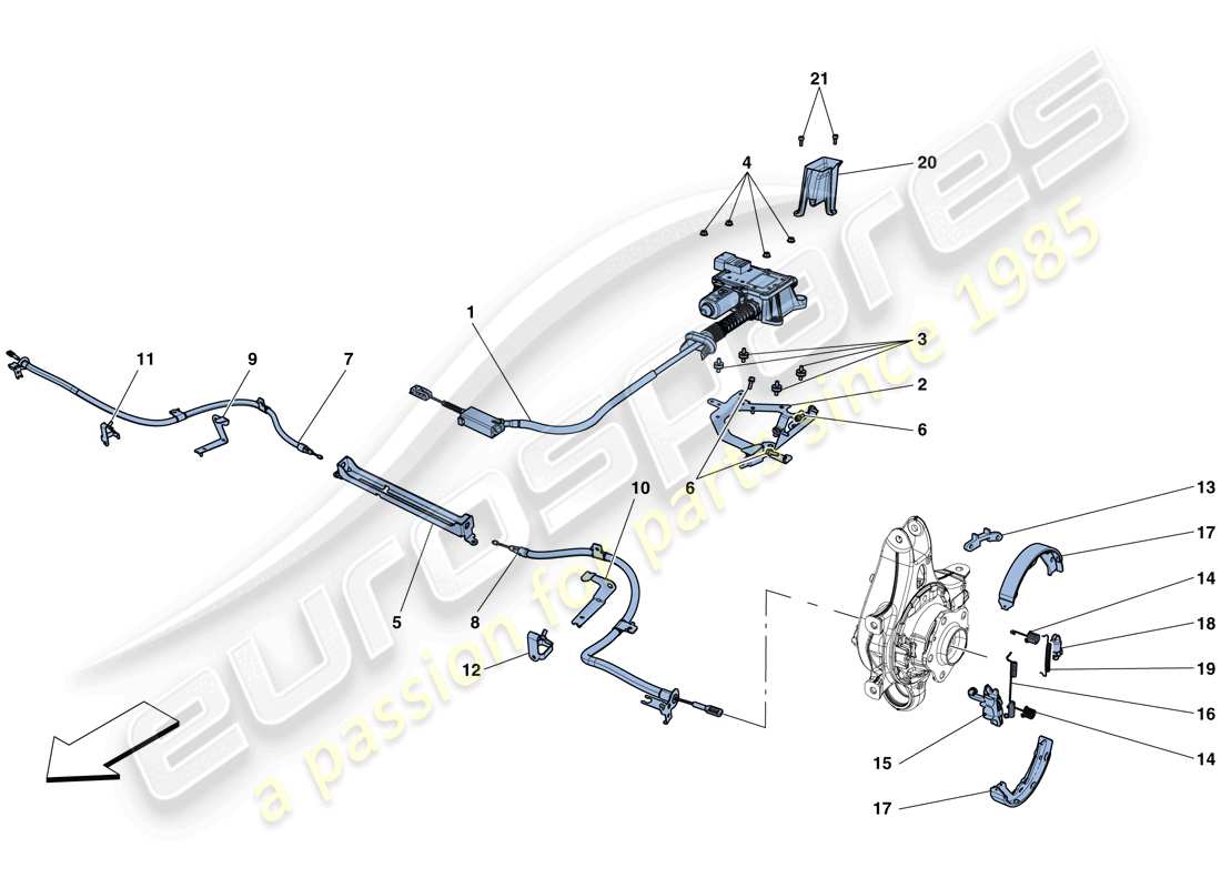 a part diagram from the ferrari gtc4 lusso (usa) parts catalogue