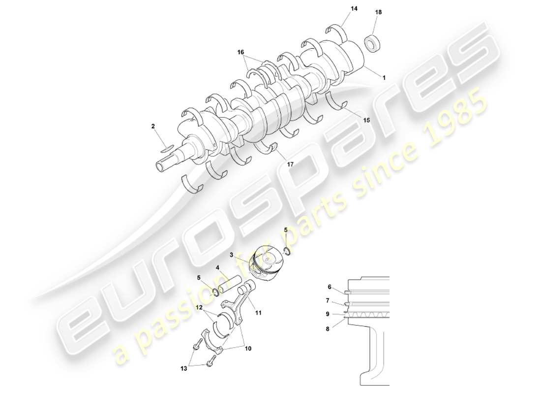 a part diagram from the aston martin db7 parts catalogue