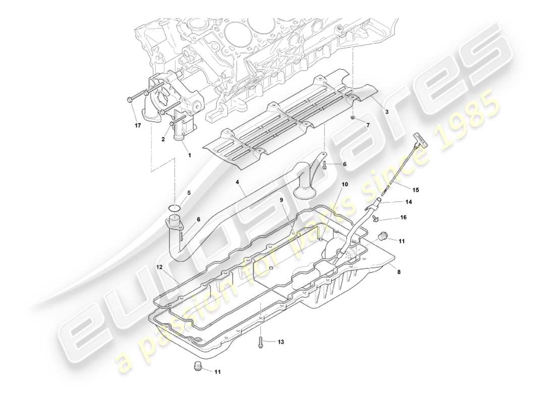 a part diagram from the aston martin db7 vantage (2003) parts catalogue