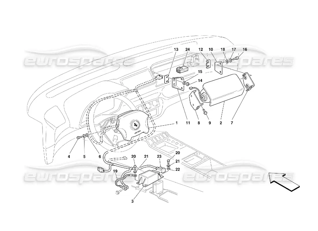 a part diagram from the ferrari 355 parts catalogue