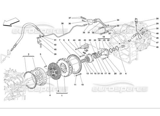 a part diagram from the ferrari 360 modena parts catalogue
