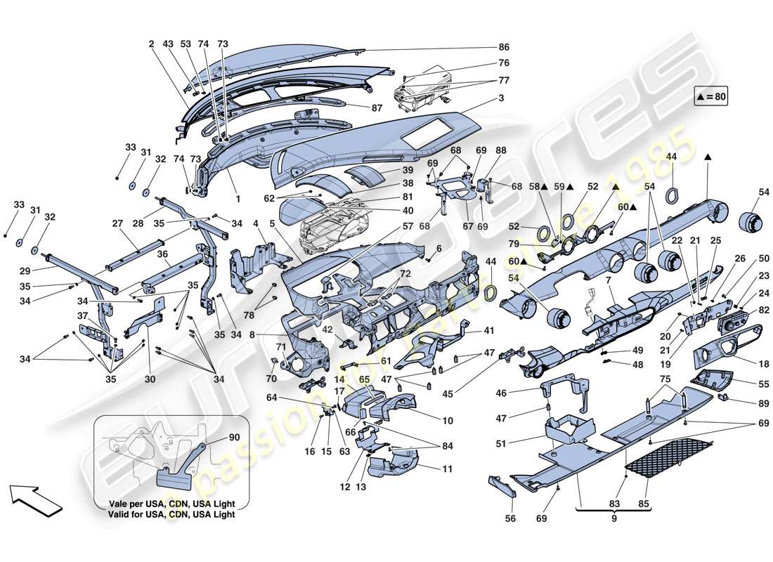 part diagram containing part number 88892500