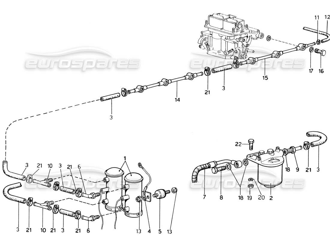 a part diagram from the ferrari 365 gtb4 daytona (1969) parts catalogue