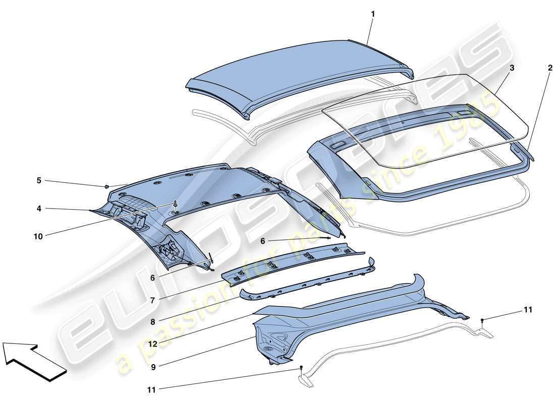 a part diagram from the ferrari california t (europe) parts catalogue