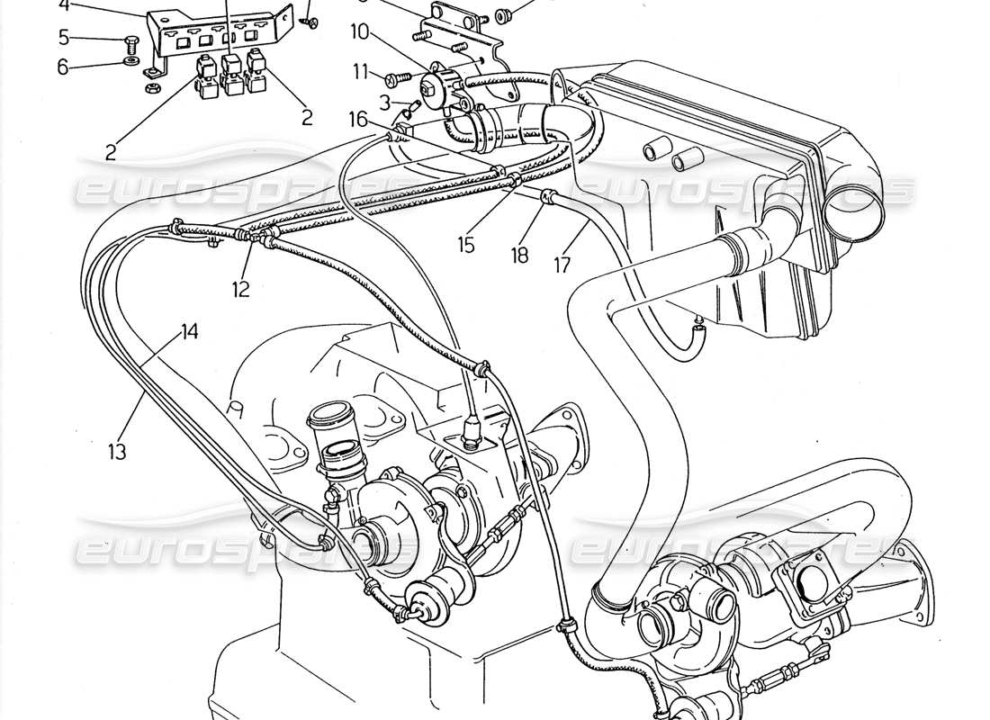 a part diagram from the maserati biturbo (1983-1995) parts catalogue