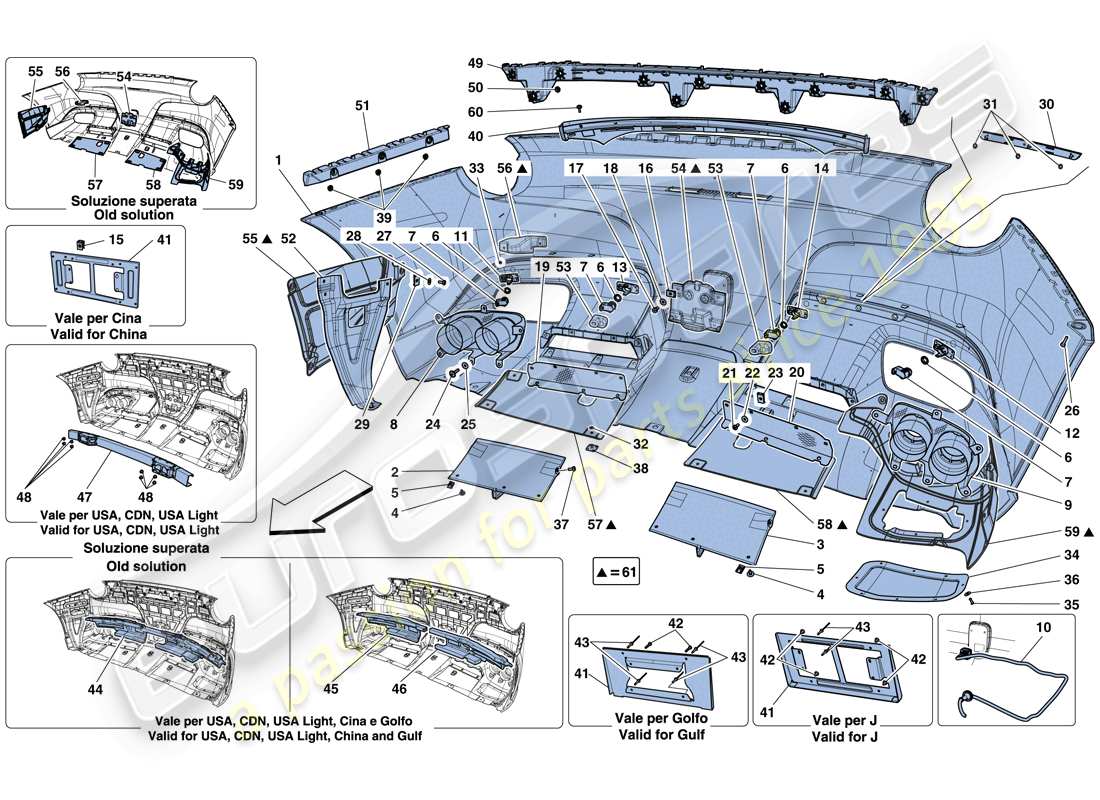 a part diagram from the Ferrari F12 Berlinetta (USA) parts catalogue