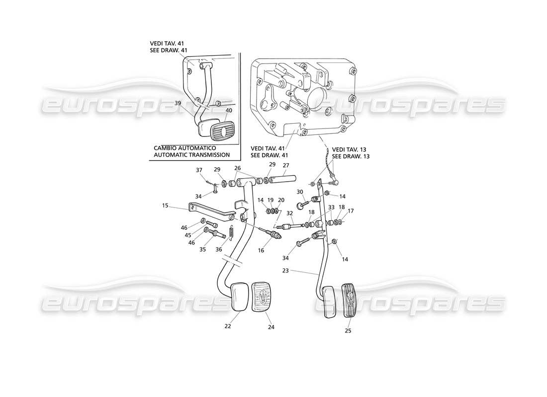 a part diagram from the maserati qtp v6 evoluzione parts catalogue