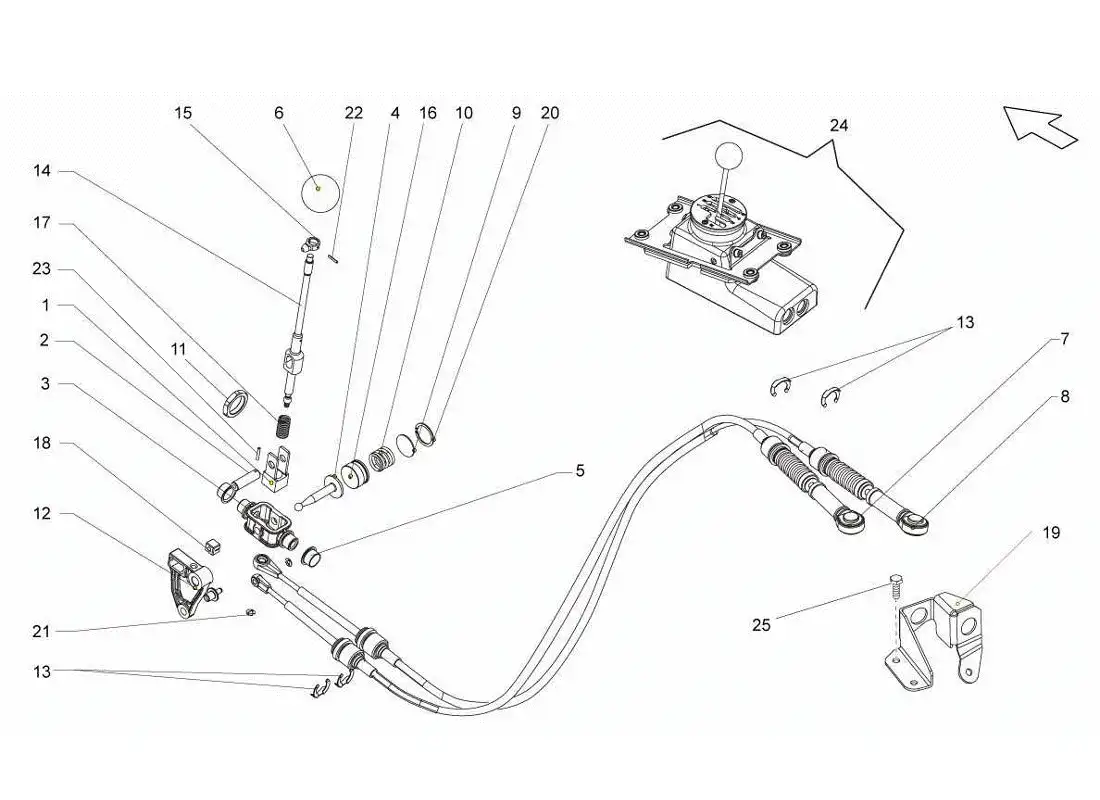 lamborghini gallardo lp560-4s update manual transmission controls parts diagram
