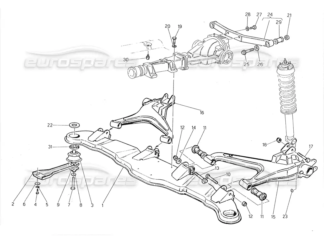 maserati 228 rear suspension parts diagram