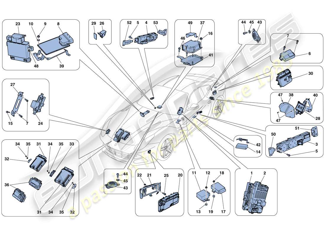 ferrari f12 berlinetta (europe) vehicle ecus part diagram