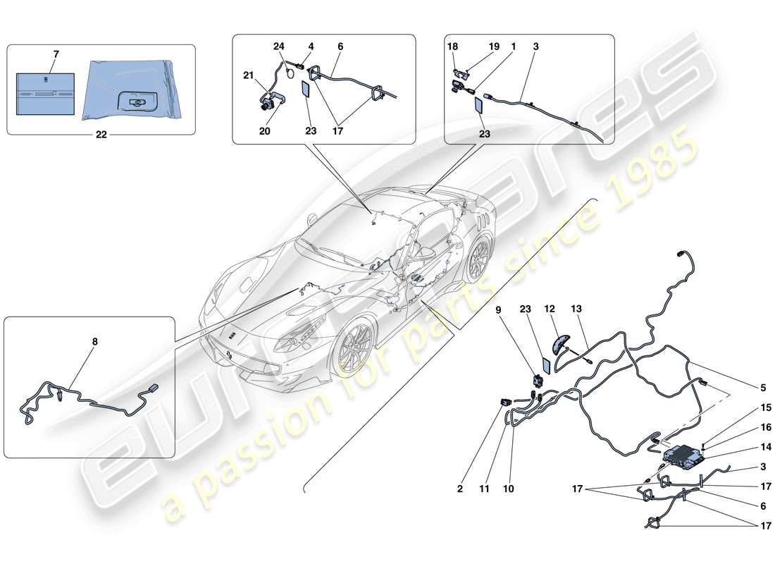 ferrari f12 tdf (europe) telemetry part diagram