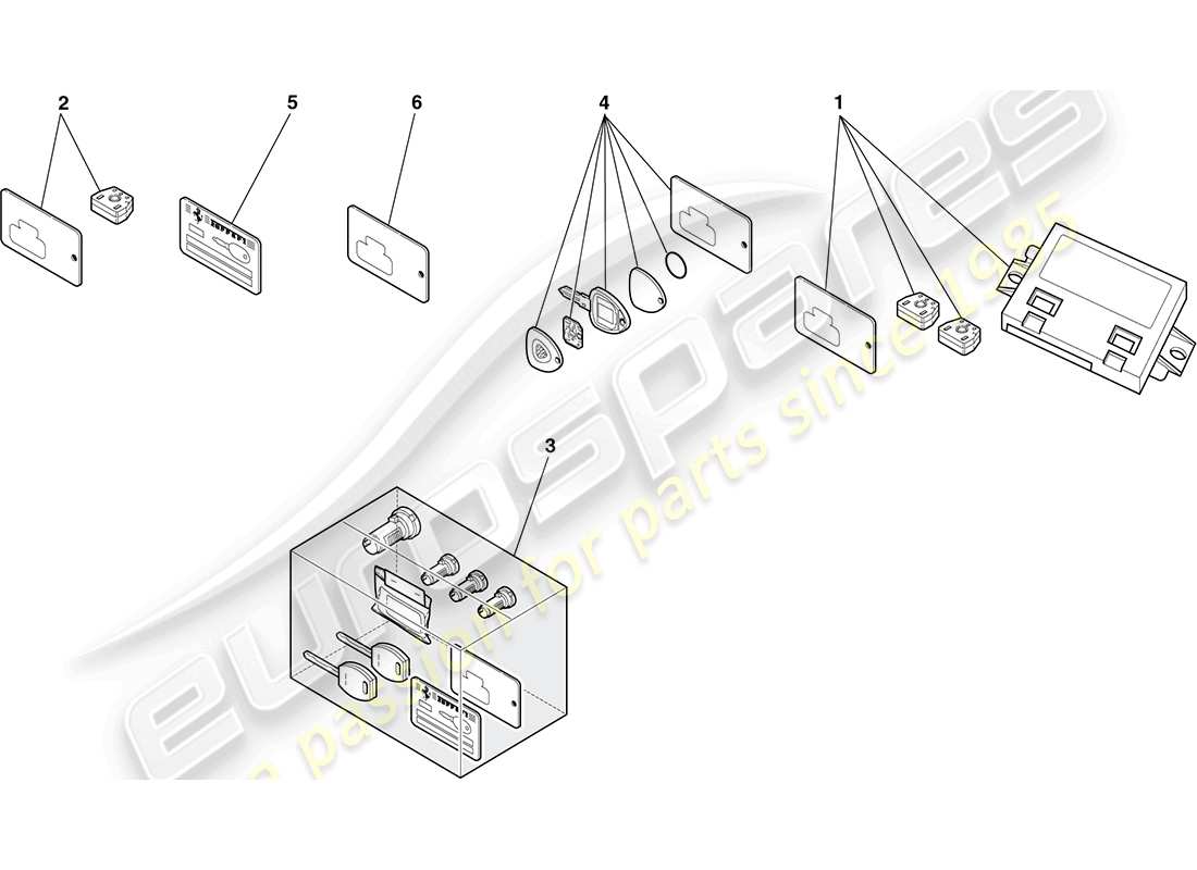 ferrari f430 coupe (rhd) immobiliser kit part diagram