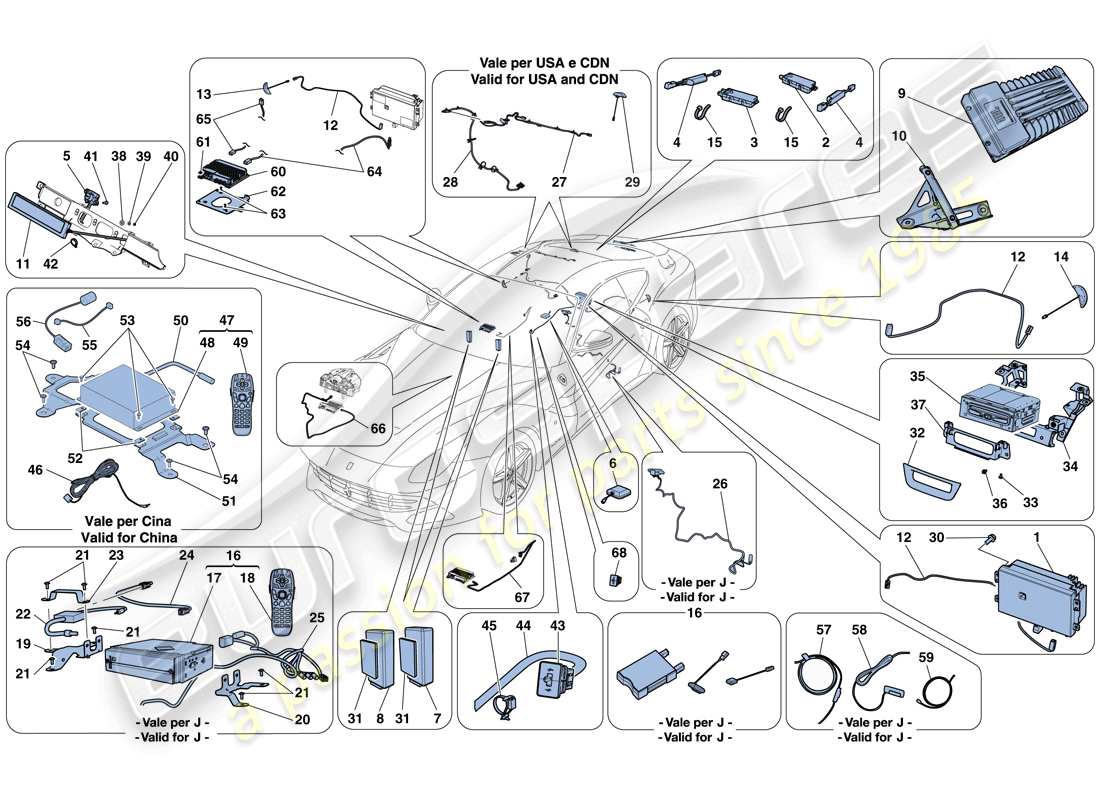 ferrari f12 berlinetta (europe) infotainment system part diagram