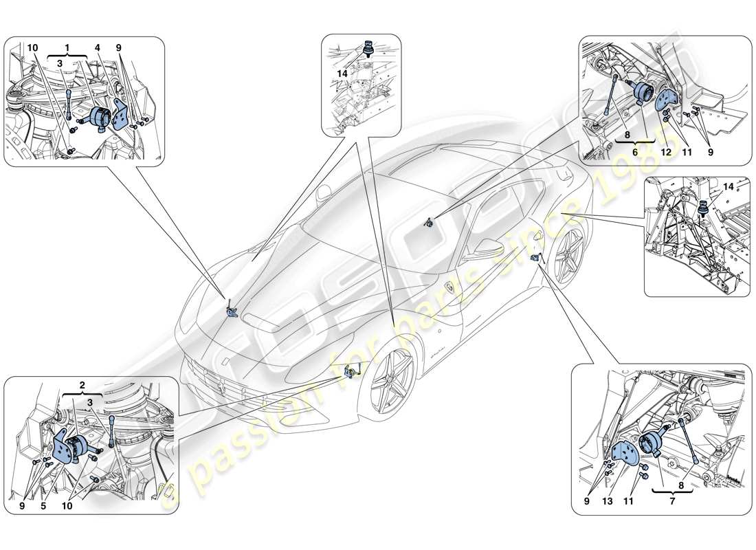 ferrari f12 berlinetta (europe) electronic management (suspension) part diagram