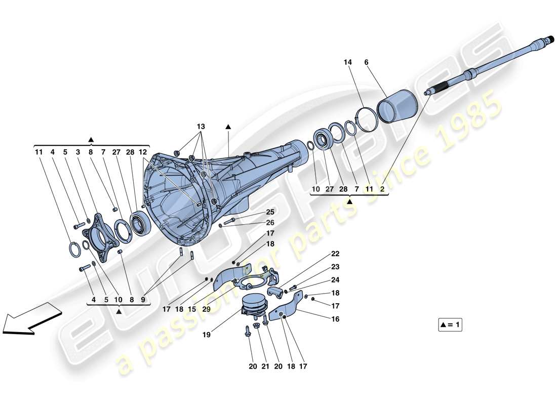 ferrari gtc4 lusso t (usa) transmission housing part diagram