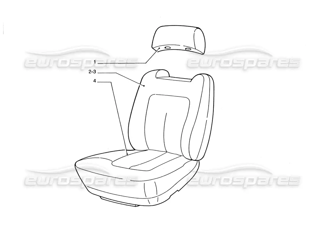 ferrari 412 (coachwork) seats (variations) parts diagram