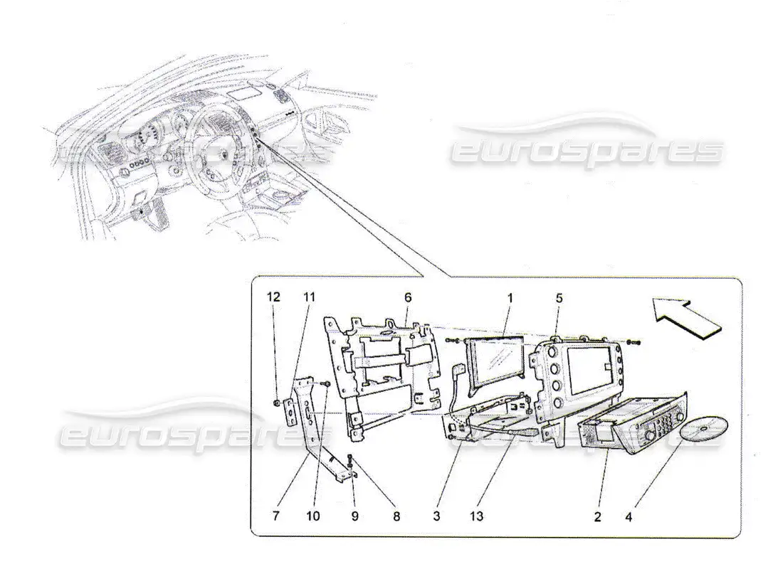 maserati qtp. (2010) 4.2 it system parts diagram
