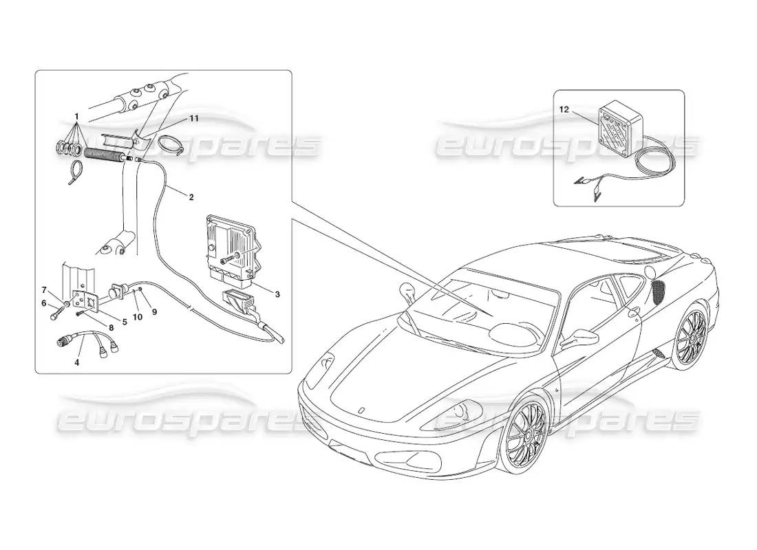 ferrari 430 challenge (2006) data acquirement parts diagram