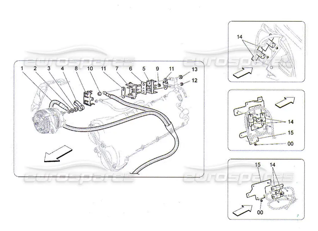 maserati qtp. (2010) 4.2 main wiring parts diagram