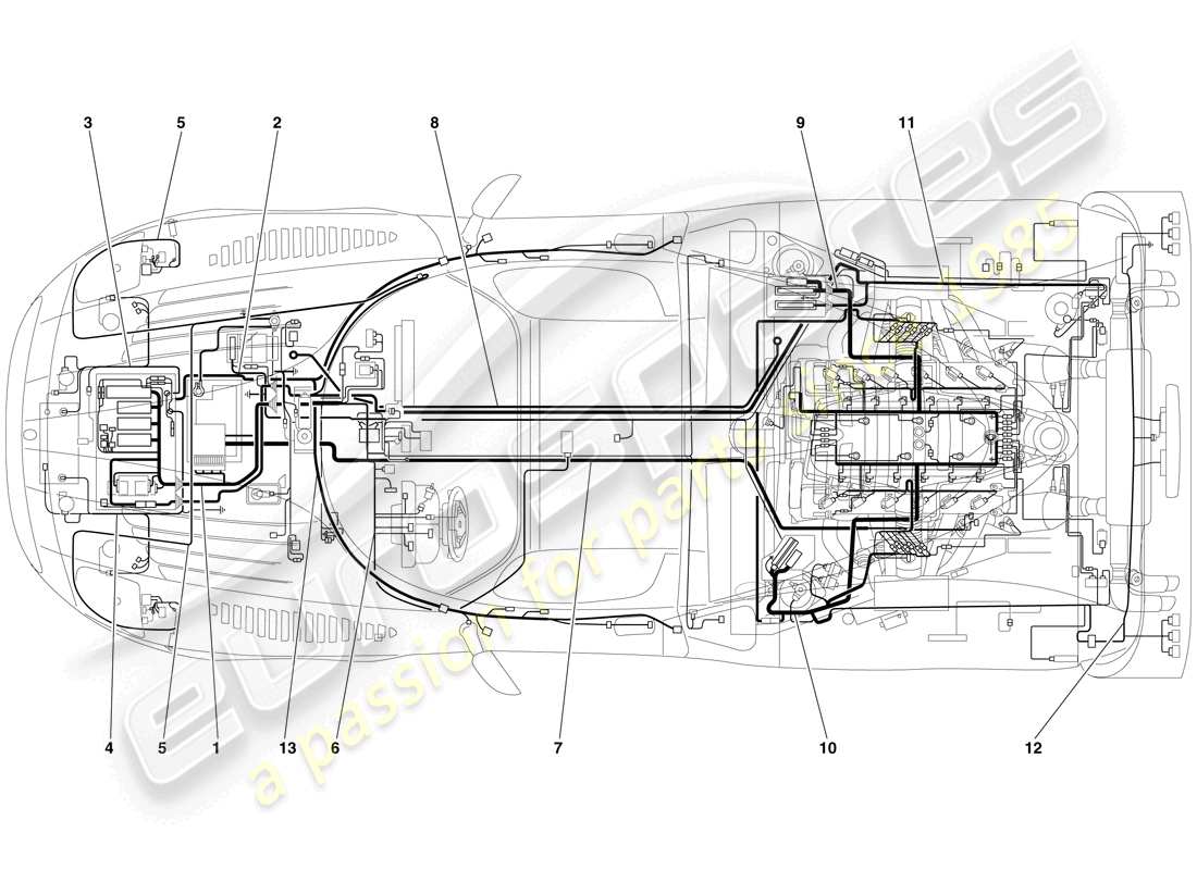 maserati mc12 electrical system parts diagram
