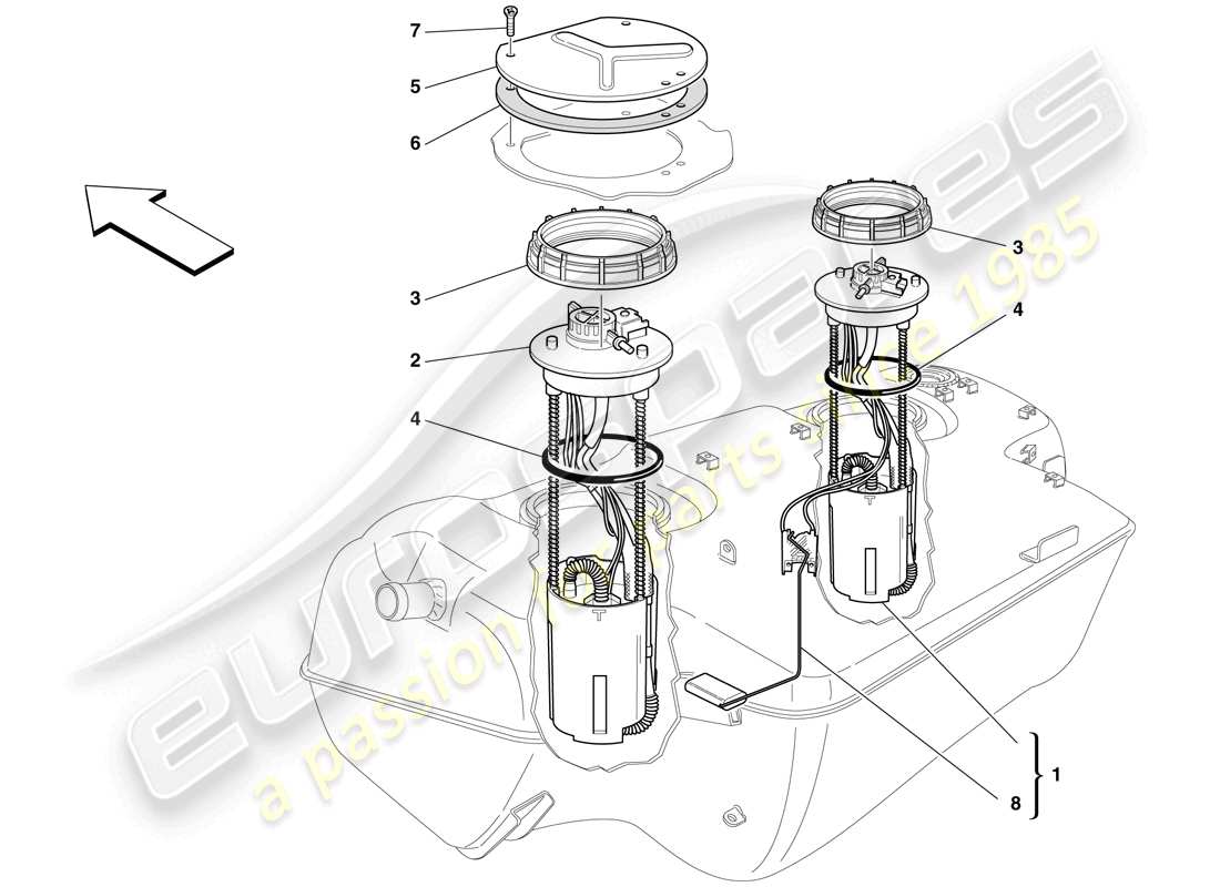 ferrari 599 sa aperta (europe) fuel pump part diagram