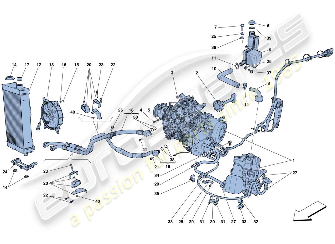 ferrari gtc4 lusso (rhd) ptu system parts diagram