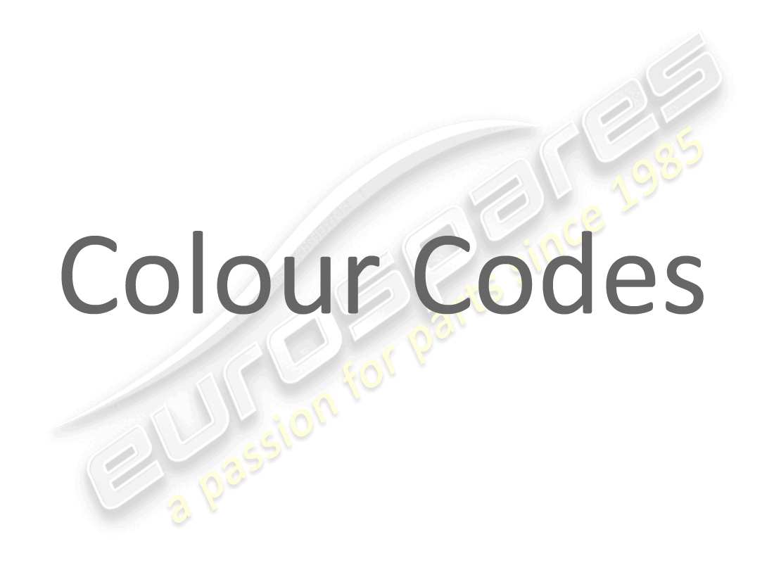 ferrari 458 speciale aperta (rhd) colour codes part diagram