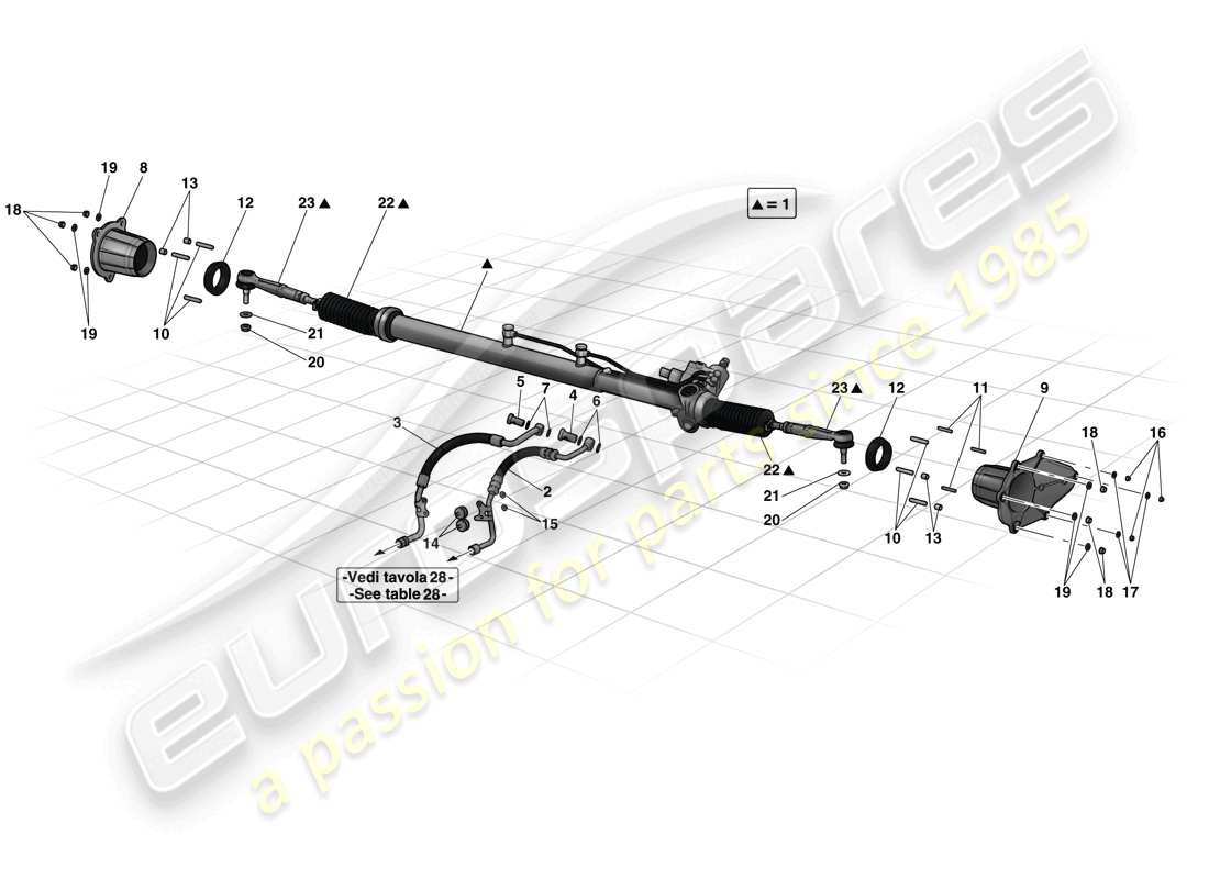 ferrari laferrari (europe) hydraulic power steering box parts diagram