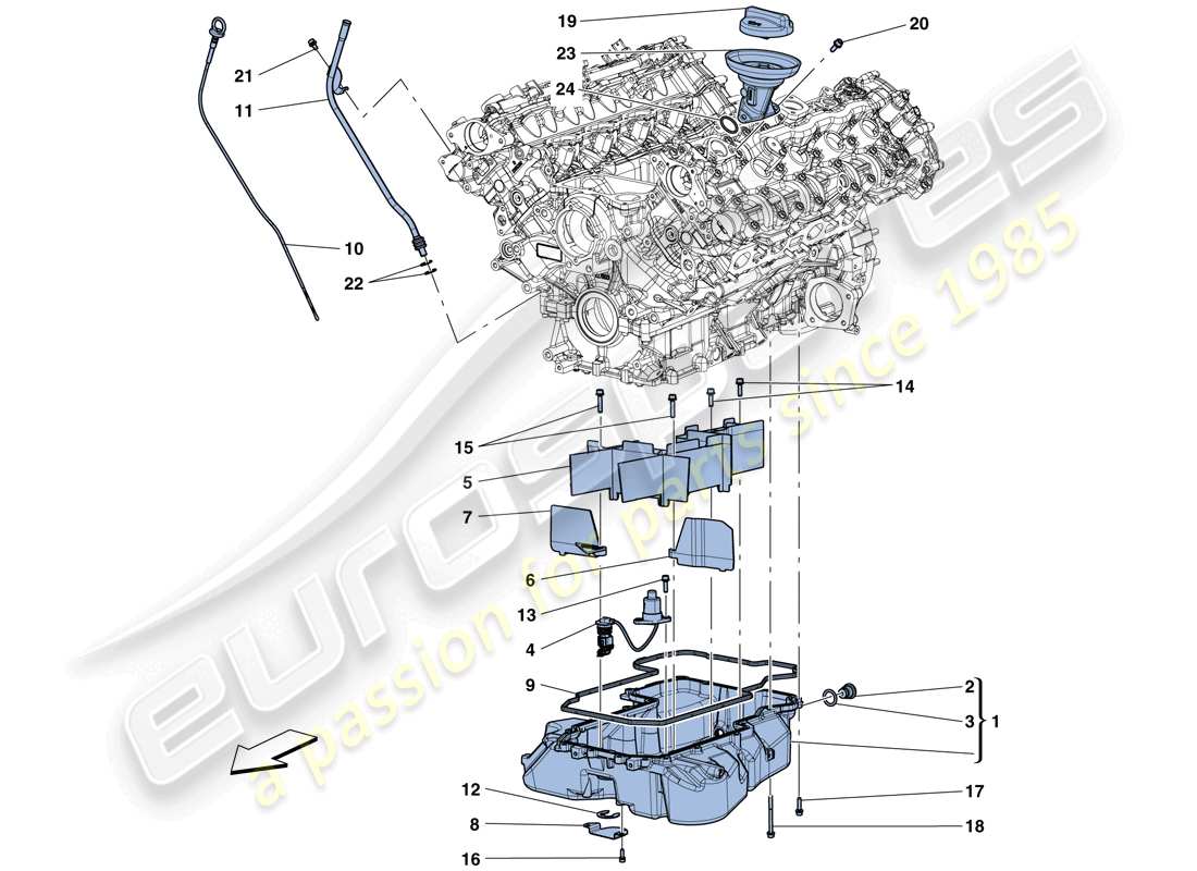 ferrari gtc4 lusso t (europe) lubrication: circuit and pickup part diagram