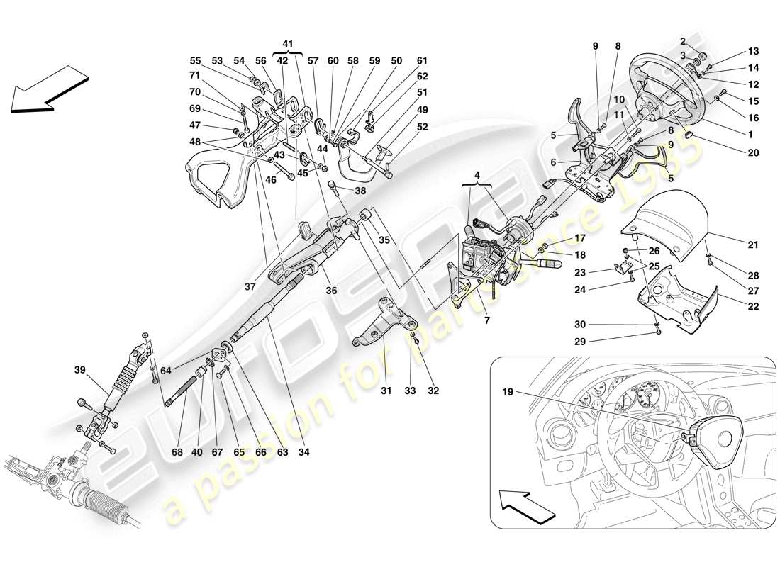 maserati mc12 steering column parts diagram